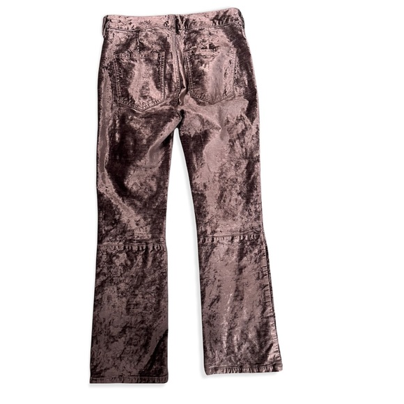 Free People women’s Velvet Crop Flare Pants High Waist Size 26 High Rise - Picture 4 of 7